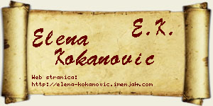 Elena Kokanović vizit kartica